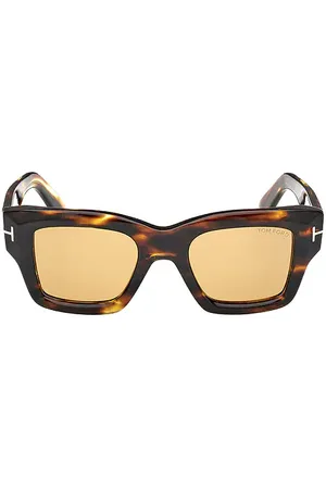 Tom Ford Ilias Sunglasses Shiny Honey Striped Brown & Amber