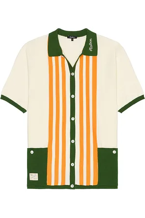 Malbon Golf Gabbiano Knit Button Up Shirt