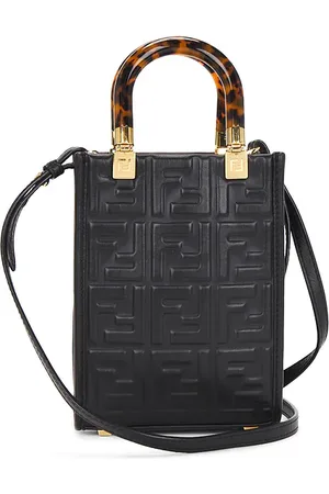 SIEDRES Fendi Embossed FF Mini Sunshine Shopper Tote Bag