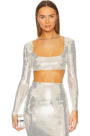 Ilkyaz Ozel Sirena Long Sleeve Crop Top