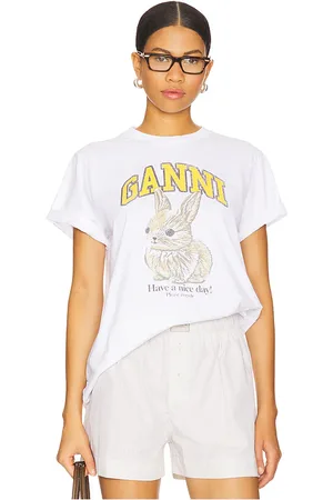 Ganni Basic Jersey Baby Bun Relaxed T- Shirt