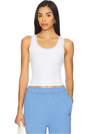 alo Ribbed Mesh Secret Tank Top