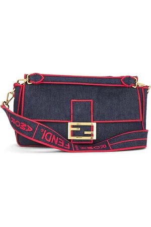 SIEDRES Fendi Denim Baguette NM Shoulder Bag