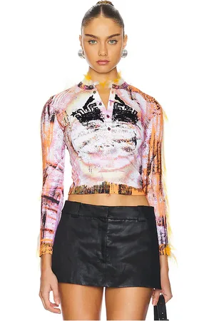 Diesel Printed Long Sleeve Button Top