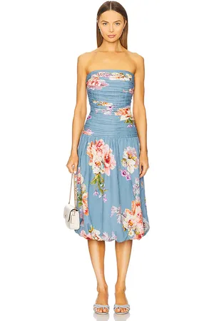 HEMANT AND NANDITA Ruched Midi Dress