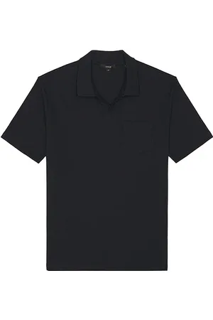 Vince Mesh Knit Johnny Collared Shirt
