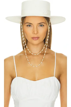 Ruslan Baginskiy Double Chain Strap Boater Hat