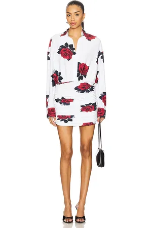 Norma Kamali Boyfriend Neck Mini Dress