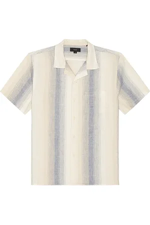 Vince Marina Stripe Short Sleeve Cabana Shirt