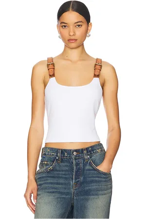 MONSE Leather Strap Tank Top