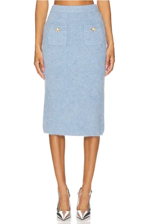 Self-Portrait Soft Knit Midi Skirt
