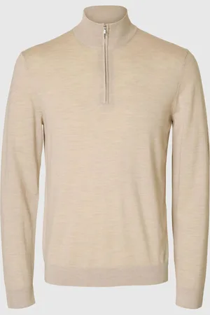 SELECTED Sweter Z Krótkim Zamkiem