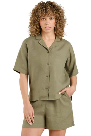 Dedicated Shirt Torup Linen Leaf Green