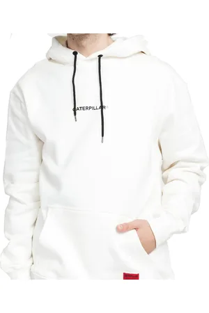 Caterpillar Double Print Hoodie White