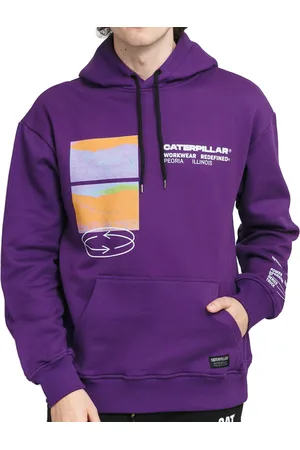 Caterpillar Fashion Pocket Hoodie Purple