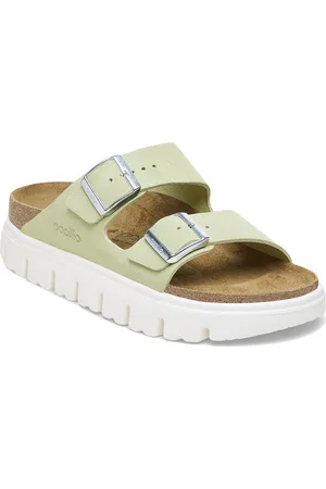 Birkenstock Arizona Platform - Papillio Suede Leahter Narrow Fit
