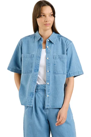 Dedicated Shirt Stensvik Denim Light Blue