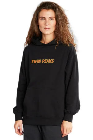 Dedicated Hoodie Sundborn Twin Peaks Logo Oat White