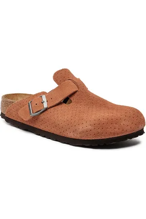Birkenstock Boston Suede Embossed Narrow Fit