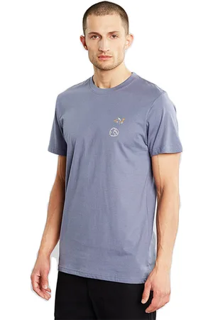 Dedicated T-shirt Stockholm Lucas Globe Walk Stone Blue