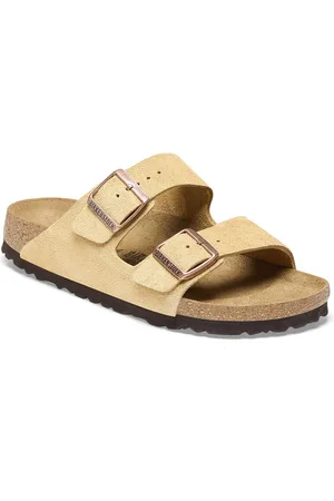 Birkenstock Arizona Suede Leather Latte Cream Regular Fit