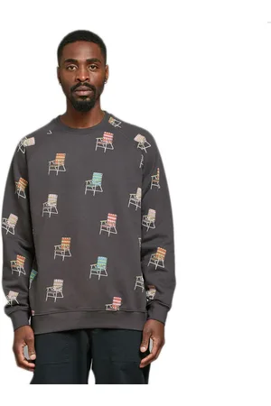 Dedicated Sweatshirt Malmoe Lawn Chair AOP Charcoal
