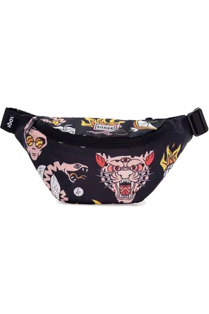 Loqi SNASK Tiger Snake Beer Black Recycled Bumbag