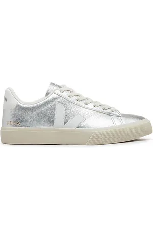 Veja Campo Chromefree Leather Silver_White