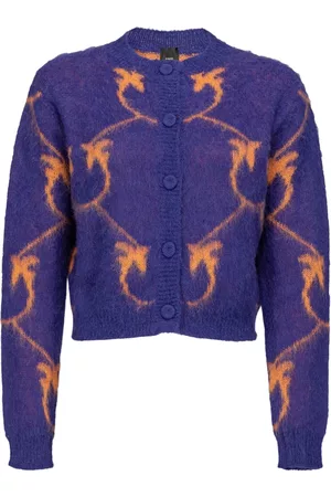 Pinko Kobieta Kardigany - Lavant 2 Cardigan Misto Alpaca Light Jacquard Monogram , female