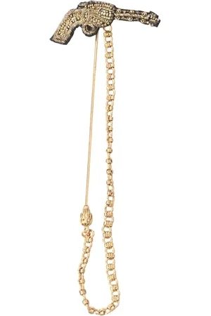 Dolce & Gabbana Akcesoria, Mężczyzna, Żółty, ONE SIZE, Broszka