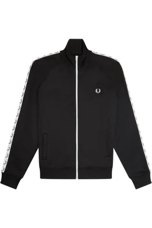 Fred Perry Bluzy, Mężczyzna, Czarny, S, Poliester, Męska bluza z zamkiem błyskawicznym