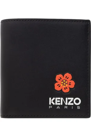 Kenzo Akcesoria, Mężczyzna, Czarny, ONE SIZE, Skóra, Skórzany portfel