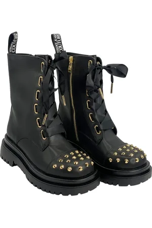 VERSACE Buty, Mężczyzna, Czarny, 40 EU, Męskie buty z inspiracją militarną