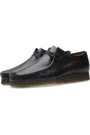 Clarks Buty, Mężczyzna, Czarny, 43 EU, Skóra, Skórzane buty Wallabee