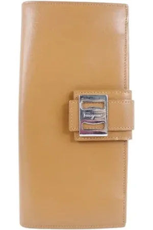 Salvatore Ferragamo Pre-owned, Kobieta, brązowy, ONE SIZE, Portfele ze skóry Pre-ownedmi