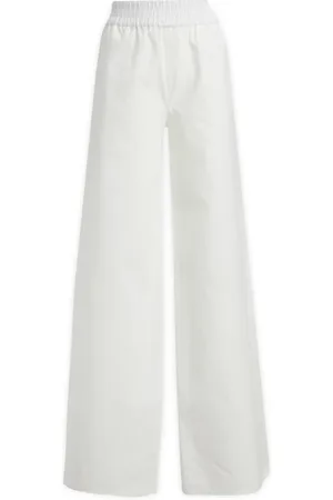 Dsquared2 Spodnie, Kobieta, Biały, XS, Bawełna, Szerokie spodnie