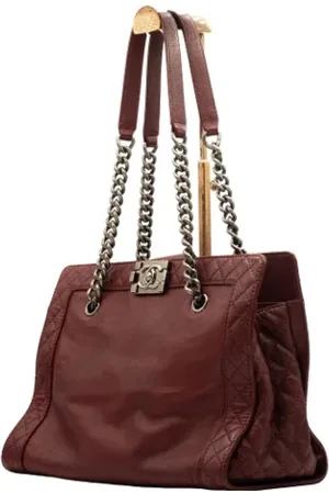 CHANEL Pre-owned, unisex, Czerwony, ONE SIZE, Skóra, Używana torebka Chanel w kolorze burgundowym z skóry