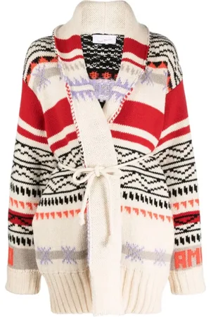 GIADA BENINCASA Swetry, Kobieta, Beżowy, M, Wzorzysty Sweter Intarsia
