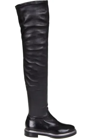 LE SILLA Buty, Kobieta, Czarny, 36 EU, Skórzane kozaki za kolano dla kobiet