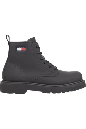 Tommy Hilfiger Buty, Mężczyzna, Czarny, 41 EU, Czarne Buty na Sznurowadła