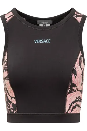 VERSACE Koszulki, Kobieta, Czarny, L, Top Sportowy Biustonosz
