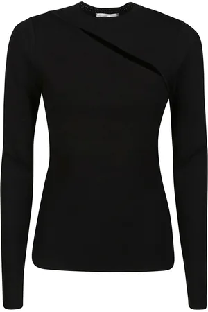Victoria Beckham Koszulki, Kobieta, Czarny, M, Wyrazisty Czarny Top z Wycięciami