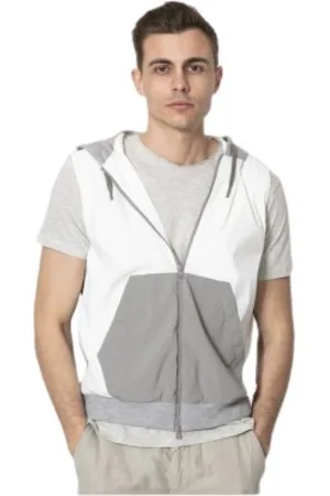 HERNO Bluzy, Mężczyzna, Biały, S, Bluza z zamkiem błyskawicznym