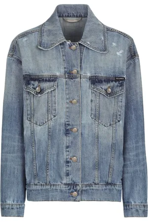 Dolce & Gabbana Kurtki, Kobieta, Niebieski, XS, Denim, Kurtka jeansowa