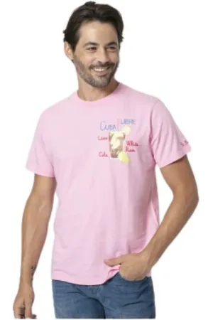 MC2 SAINT BARTH Koszulki, Mężczyzna, Różowy, L, T-Shirts