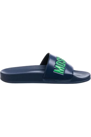 Moschino Buty, Mężczyzna, Niebieski, 40 EU, Gumowe Klapki dla mężczyzn
