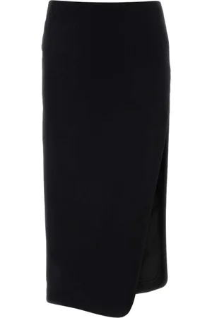 ANN DEMEULEMEESTER Spódnice, Kobieta, Czarny, L, Elegancka Czarna Spódnica z Filcu