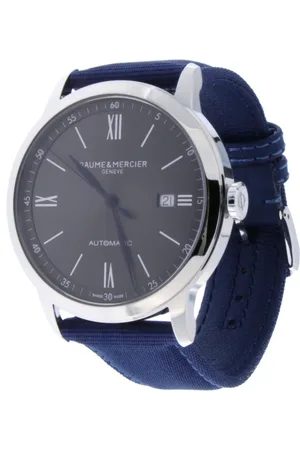 Baume et Mercier Akcesoria, Kobieta, Szary, ONE SIZE, Classima Automatyczny Niebieski Pasek z Tkaniny