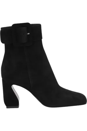 Sergio Rossi Buty, Kobieta, Czarny, 38 1/2 EU, Czerwone botki z klamrą