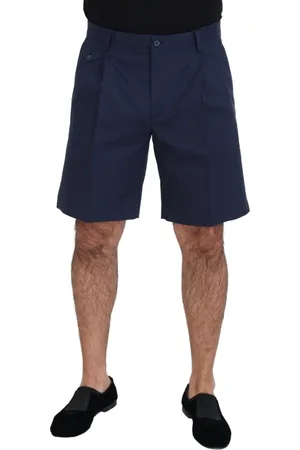 Dolce & Gabbana Szorty, Mężczyzna, Niebieski, XL, Niebieskie Spodnie z Elastyczną Bawełną